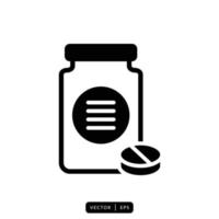 medische fles pictogram vector - teken of symbool