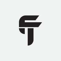 eerste letter tf of ft logo vector ontwerpsjabloon