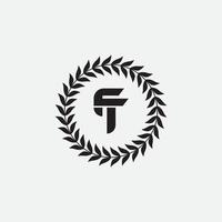 eerste letter tf of ft logo vector ontwerpsjabloon