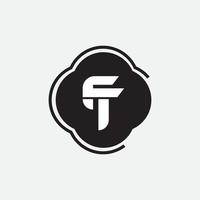 eerste letter tf of ft logo vector ontwerpsjabloon