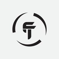 eerste letter tf of ft logo vector ontwerpsjabloon