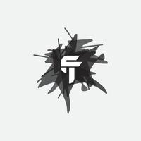 eerste letter tf of ft logo vector ontwerpsjabloon