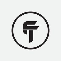 eerste letter tf of ft logo vector ontwerpsjabloon