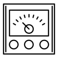 spanningsindicator lijnpictogram vector