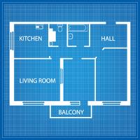 Indeling van het appartement vector