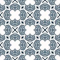 luxe naadloos patroon met retro patronen. achtergrond met witte en blauwe kleur. goed voor behang. sluier illustratie. vector