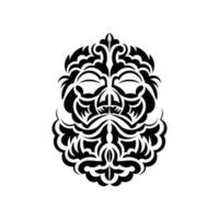 maori masker. angstaanjagende maskers in het lokale ornament van Polynesië. geïsoleerd. vlakke stijl. vectorillustratie. vector