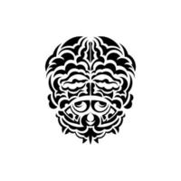 stammen masker. monochrome etnische patronen. zwarte tatoeage in maori-stijl. zwart-witte kleur, vlakke stijl. vectorillustratie. vector