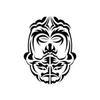 maori masker. angstaanjagende maskers in het lokale ornament van Polynesië. geïsoleerd op een witte achtergrond. vlakke stijl. vector. vector