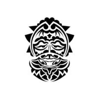 stammen masker. monochrome etnische patronen. zwarte tatoeage in maori-stijl. geïsoleerd. vector. vector