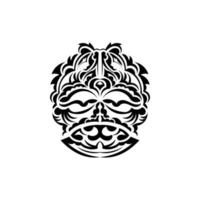 stammen masker. monochrome etnische patronen. zwarte tatoeage in de stijl van de oude stammen. geïsoleerd op een witte achtergrond. vector. vector