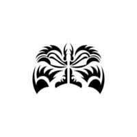 Polynesisch tattoo-masker. traditioneel decorpatroon uit Polynesië en Hawaï. geïsoleerd. vlakke stijl. vectorillustratie. vector