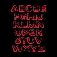 abstracte handgetekende alfabet vectorafbeelding vector