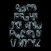 abstracte borstel grafische lettertype vector