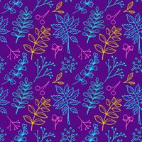 Botanische hand getrokken patroon vector