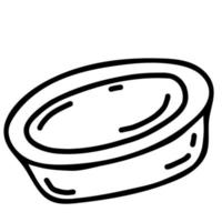 eten bord. vectorillustratie in lineaire handgetekende doodle-stijl vector