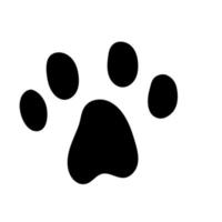 voetafdruk van de hond. vectorillustratie in lineaire handgetekende doodle-stijl vector