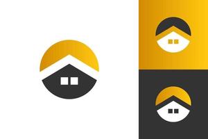 illustratie vectorafbeelding van afgerond huis logo. perfect te gebruiken voor technologiebedrijf vector