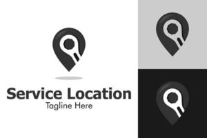 illustratie vectorafbeelding van service locatie logo. perfect te gebruiken voor technologiebedrijf vector