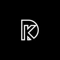 dk brief logo ontwerp vector
