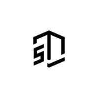 sm beginletter logo ontwerp vector