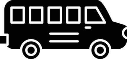 schoolbus pictogramstijl vector
