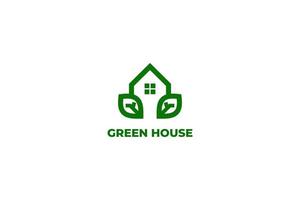 groen huis logo ontwerp vector