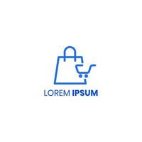 pictogram online winkel logo ontwerp vector