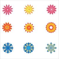 gekleurde bloemen pack vector