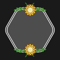 gekleurde bloemen frame vector