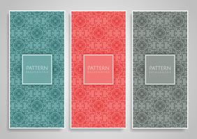 Decoratieve patroon banners instellen vector