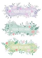 set van vector banners met bloemen decor. samenstelling van bloemen en planten. mooie sjabloon voor ontwerp