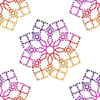 fantasie gradiënt naadloos patroon met decoratieve mandala. abstracte ronde doodle bloem achtergrond. bloemen geometrische cirkel. vector