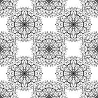 fantasie naadloos halftoonpatroon met decoratieve mandala. abstracte ronde gestippelde doodle bloem achtergrond. bloemen geometrische cirkel. vectorillustratie. vector