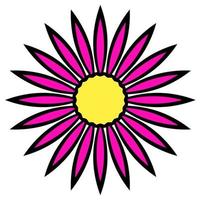 leuke kleurrijke mandala. sier ronde doodle bloem geïsoleerd op een witte achtergrond. geometrische decoratieve sieraad in etnische oosterse stijl. vector