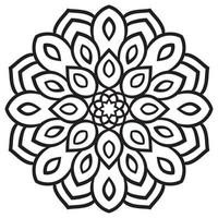 overzicht mandala. sier ronde doodle bloem geïsoleerd op een witte achtergrond. geometrische cirkel element. vector