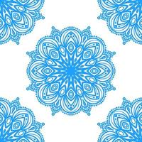 fantasie naadloos patroon met decoratieve mandala. abstracte ronde doodle bloem achtergrond. bloemen geometrische cirkel. vector