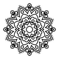 schattige mandala. sier ronde doodle bloem geïsoleerd op een witte achtergrond. geometrische decoratieve sieraad in etnische oosterse stijl. vector