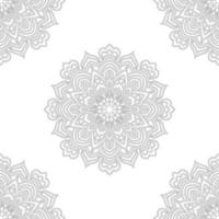 fantasie naadloos patroon met decoratieve mandala. abstracte ronde doodle bloem achtergrond. bloemen geometrische cirkel. vector