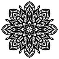 schattige mandala. sier ronde doodle bloem geïsoleerd op een witte achtergrond. geometrische decoratieve sieraad in etnische oosterse stijl. vector