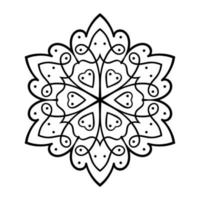 schattige mandala. sier ronde doodle bloem geïsoleerd op een witte achtergrond. geometrische decoratieve sieraad in etnische oosterse stijl. vector