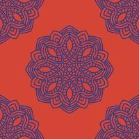 fantasie naadloos patroon met decoratieve mandala. abstracte ronde doodle bloem achtergrond. bloemen geometrische cirkel. vector