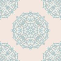 fantasie naadloos patroon met decoratieve mandala. abstracte ronde doodle bloem achtergrond. bloemen geometrische cirkel. vector