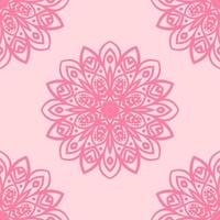 fantasie naadloos patroon met decoratieve mandala. abstracte ronde doodle bloem achtergrond. bloemen geometrische cirkel. vector