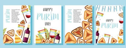 gelukkige purim-dagwenskaart vector