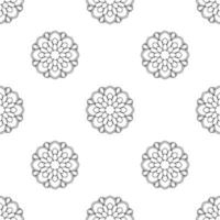 fantasie naadloos patroon met decoratieve mandala. abstracte ronde doodle bloem achtergrond. bloemen geometrische cirkel. vectorillustratie. vector