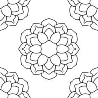 fantasie naadloos patroon met decoratieve mandala. abstracte ronde doodle bloem achtergrond. bloemen geometrische cirkel. vector