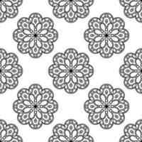 fantasie naadloos patroon met decoratieve mandala. abstracte ronde doodle bloem achtergrond. bloemen geometrische cirkel. vector