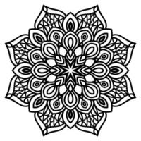 overzicht mandala. sier ronde doodle bloem geïsoleerd op een witte achtergrond. geometrische cirkel element. vector