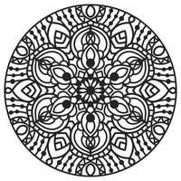 overzicht mandala. sier ronde doodle bloem geïsoleerd op een witte achtergrond. geometrische cirkel element. vector